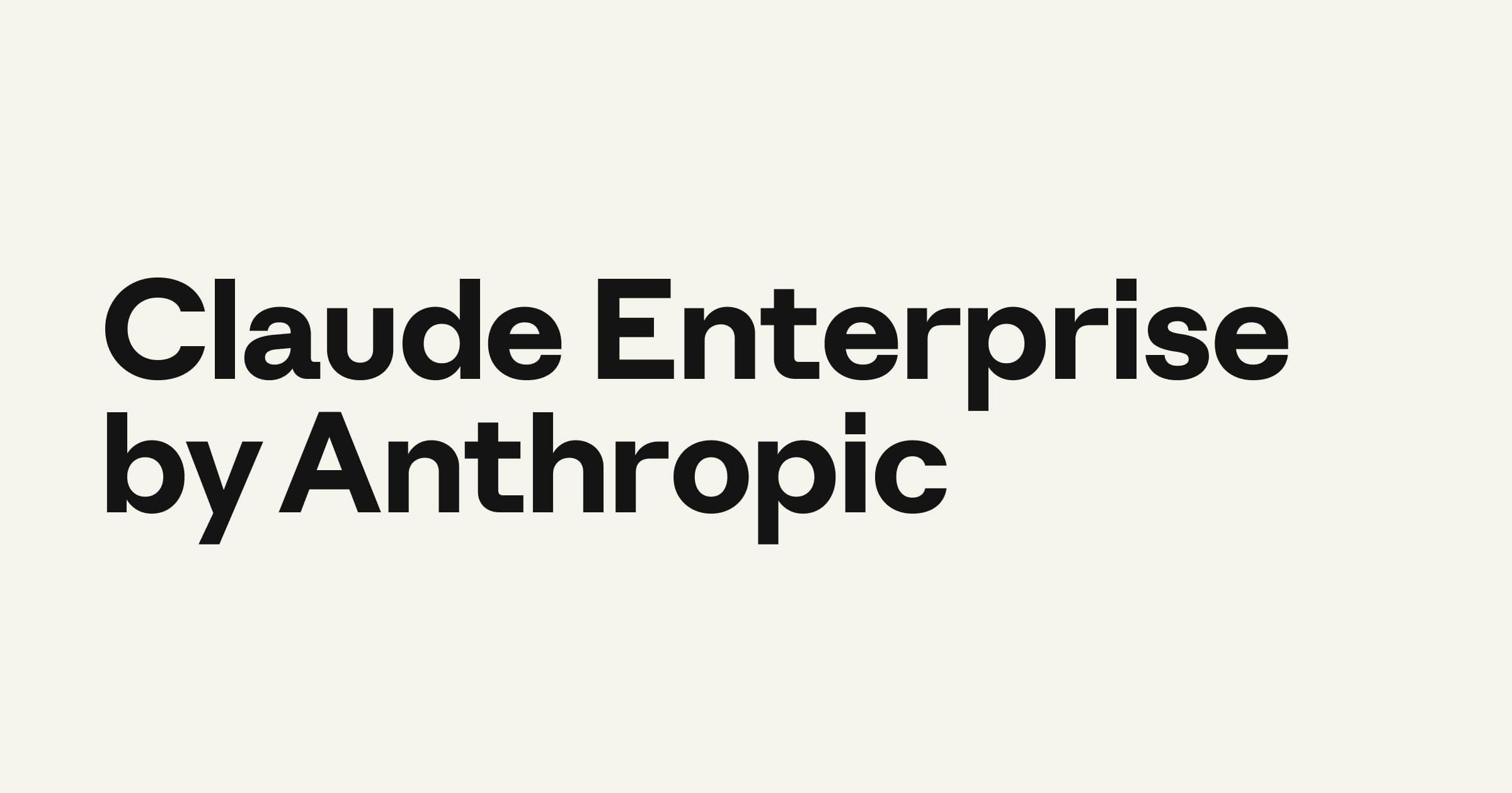 Logoen Claude Enterprise by Anthropic på lys bakgrunn