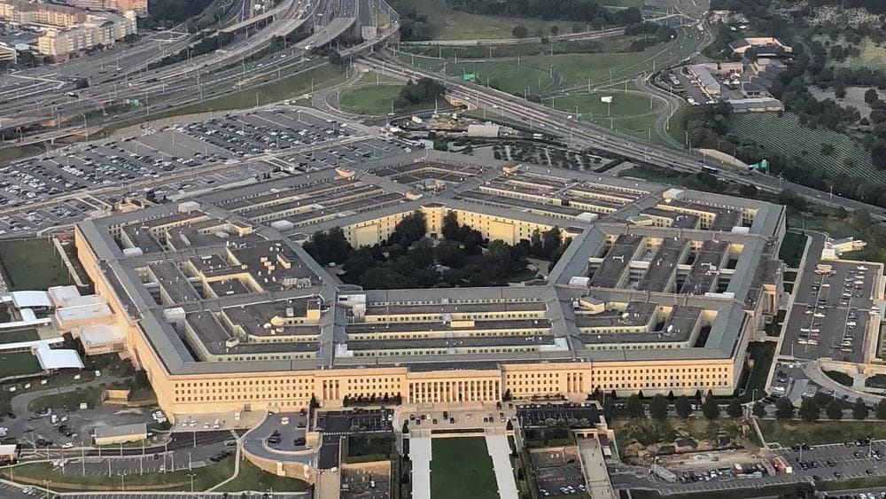 Pentagon-bygningen sett fra luften